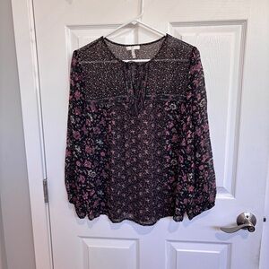 Joie 100% Silk Patterned Top | Size small